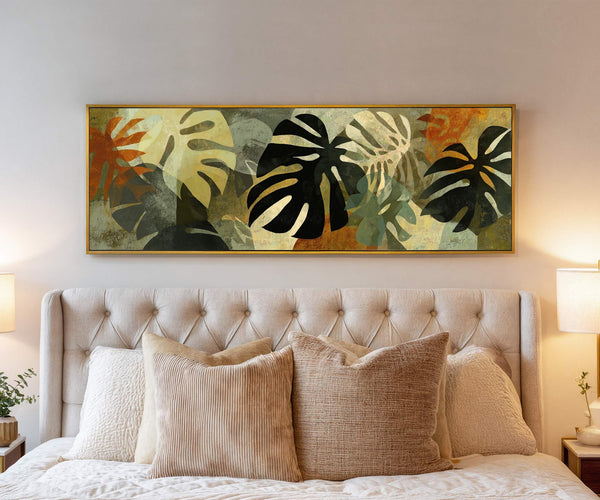 Canvas wall art in interior setting.