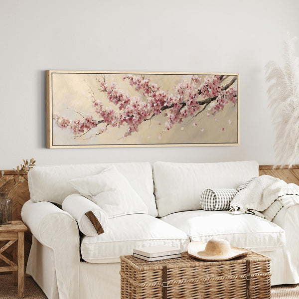 Canvas wall art in interior setting.