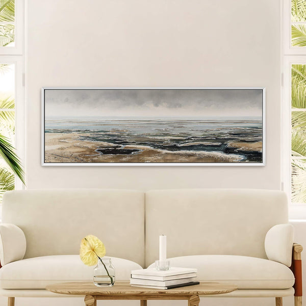 Canvas wall art in interior setting.