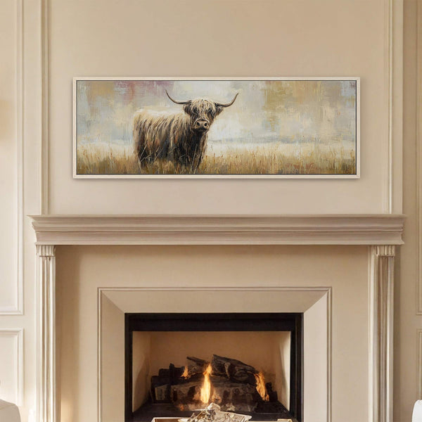 Canvas wall art in interior setting.