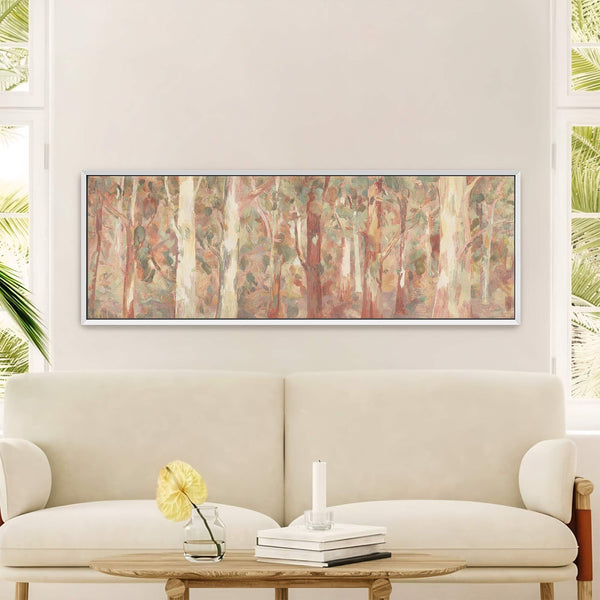 Canvas wall art in interior setting.