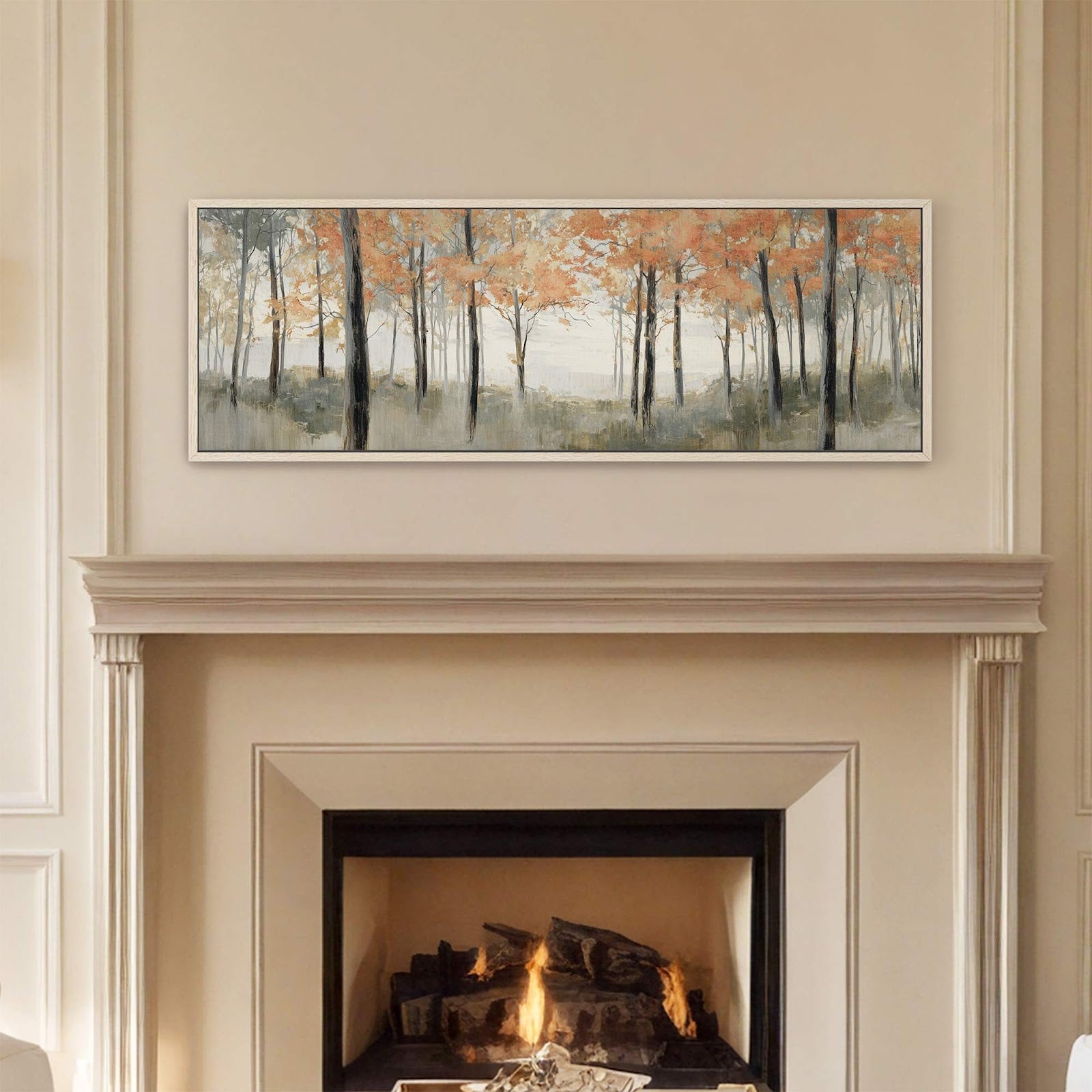 Canvas wall art in interior setting.