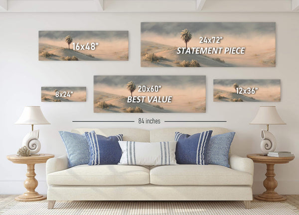 Canvas wall art in interior setting.