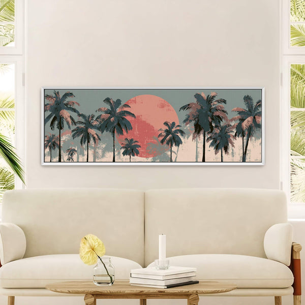 Canvas wall art in interior setting.