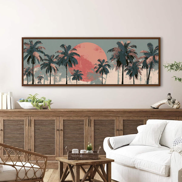 Canvas wall art in interior setting.