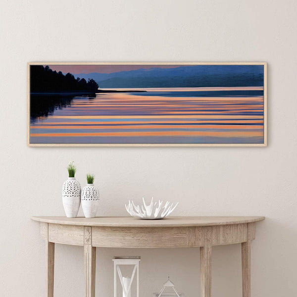 Canvas wall art in interior setting.