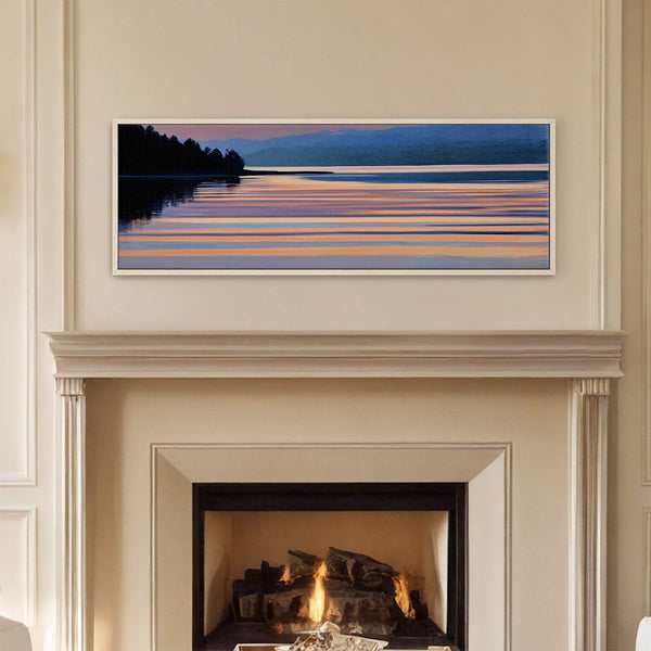 Canvas wall art in interior setting.