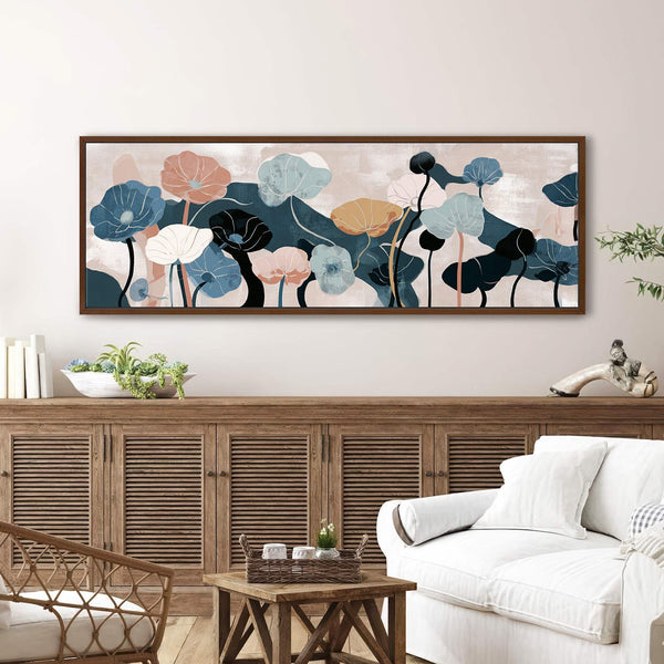 Canvas wall art in interior setting.