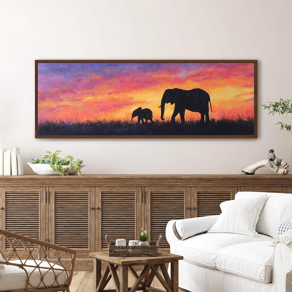 Canvas wall art in interior setting.