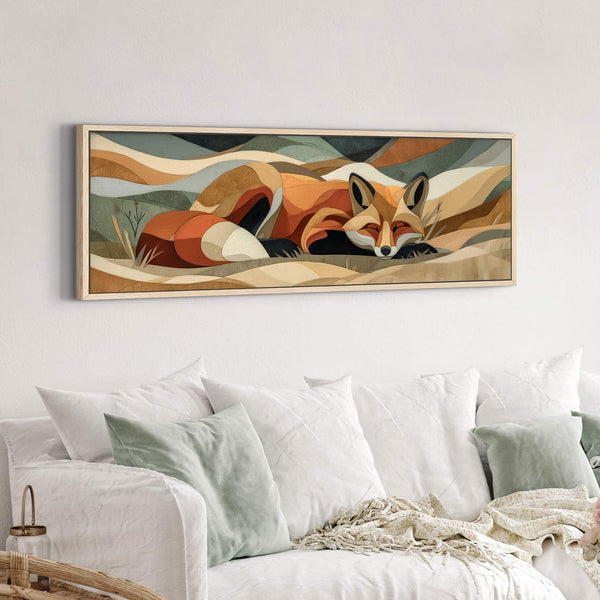 Canvas wall art in interior setting.