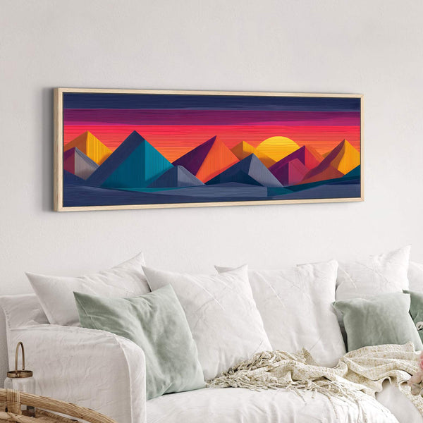 Canvas wall art in interior setting.