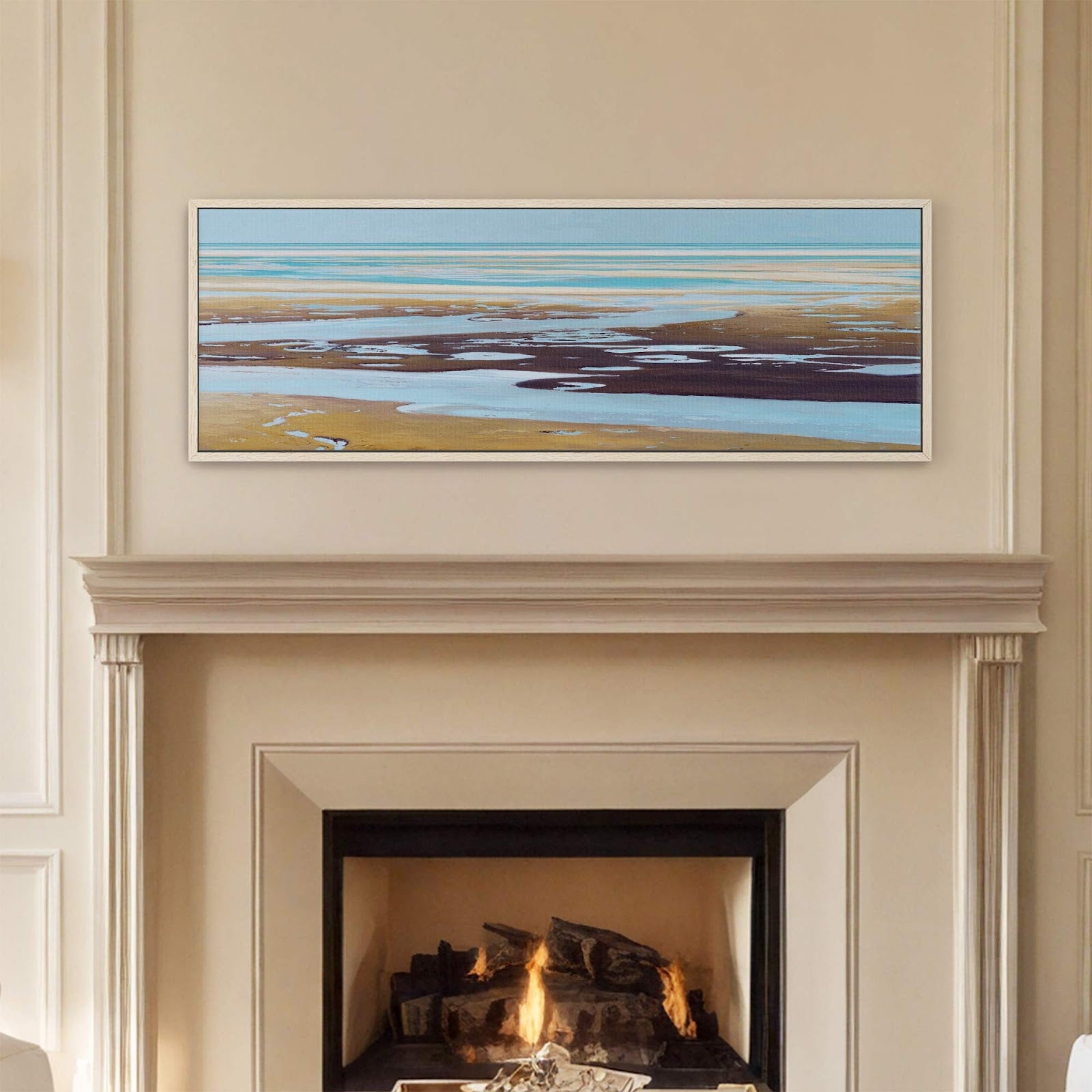 Canvas wall art in interior setting.