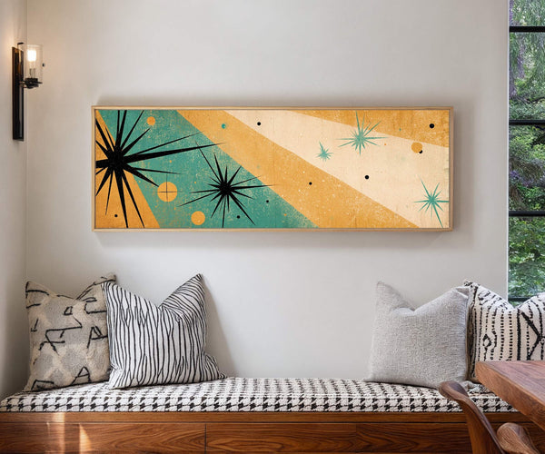 Canvas wall art in interior setting.