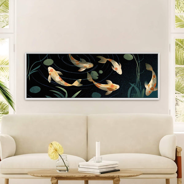 Canvas wall art in interior setting.