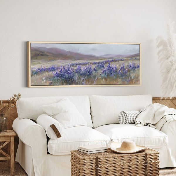 Canvas wall art in interior setting.