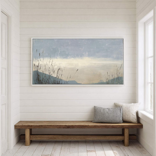 Canvas wall art in interior setting.