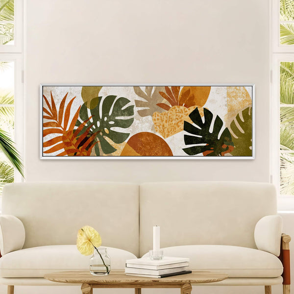 Canvas wall art in interior setting.