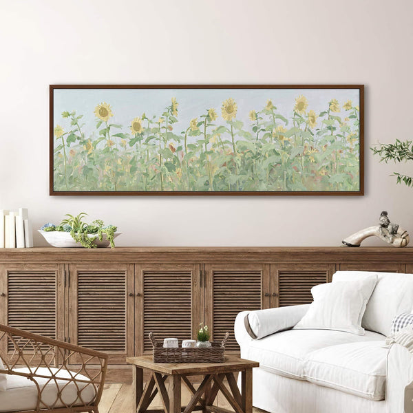 Canvas wall art in interior setting.