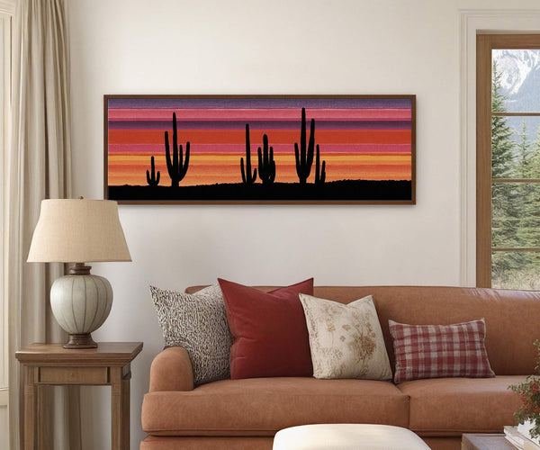 Canvas wall art in interior setting.