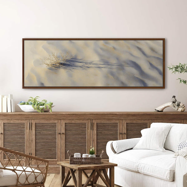 Canvas wall art in interior setting.