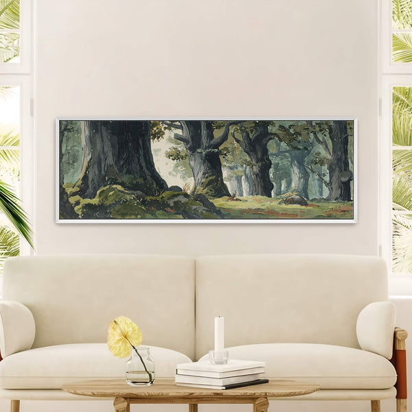 Canvas wall art in interior setting.