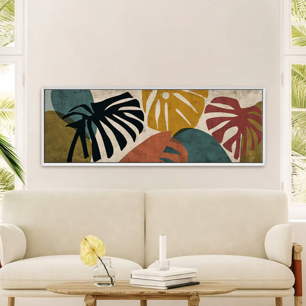 Canvas wall art in interior setting.