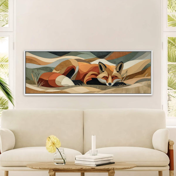 Canvas wall art in interior setting.