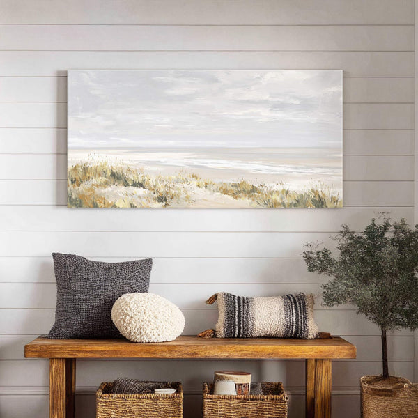 Canvas wall art in interior setting.