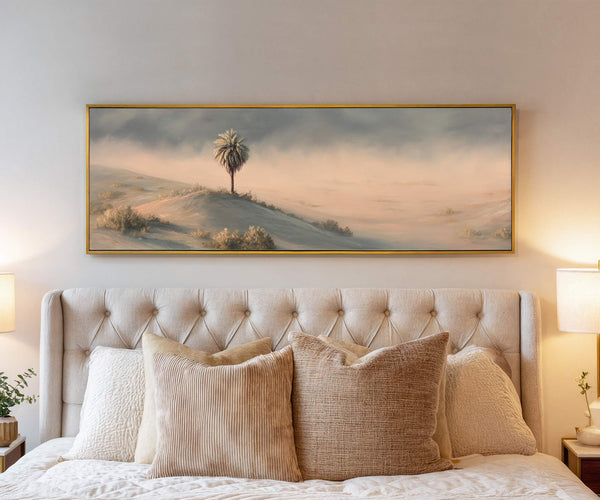 Canvas wall art in interior setting.