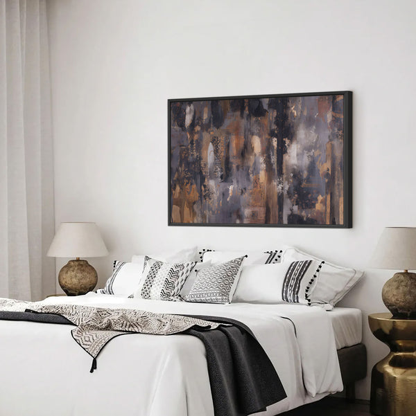 Erdige abstrakte Leinwand-Wandkunst