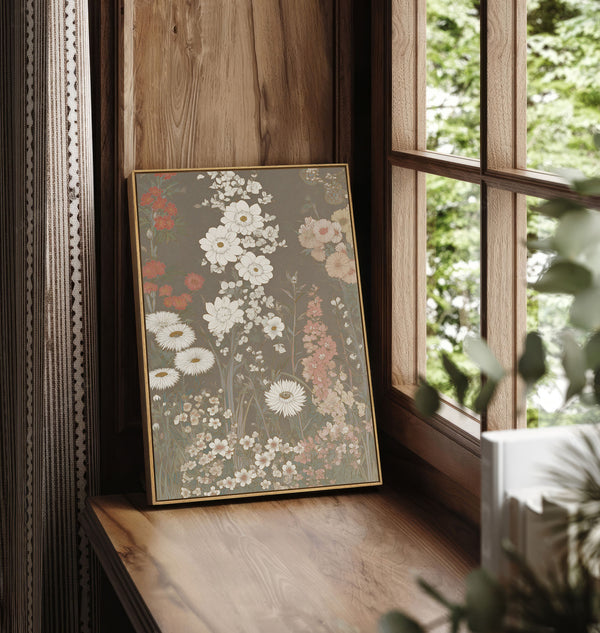 Der botanische Wandteppich Wildblumen-Kunstdruck