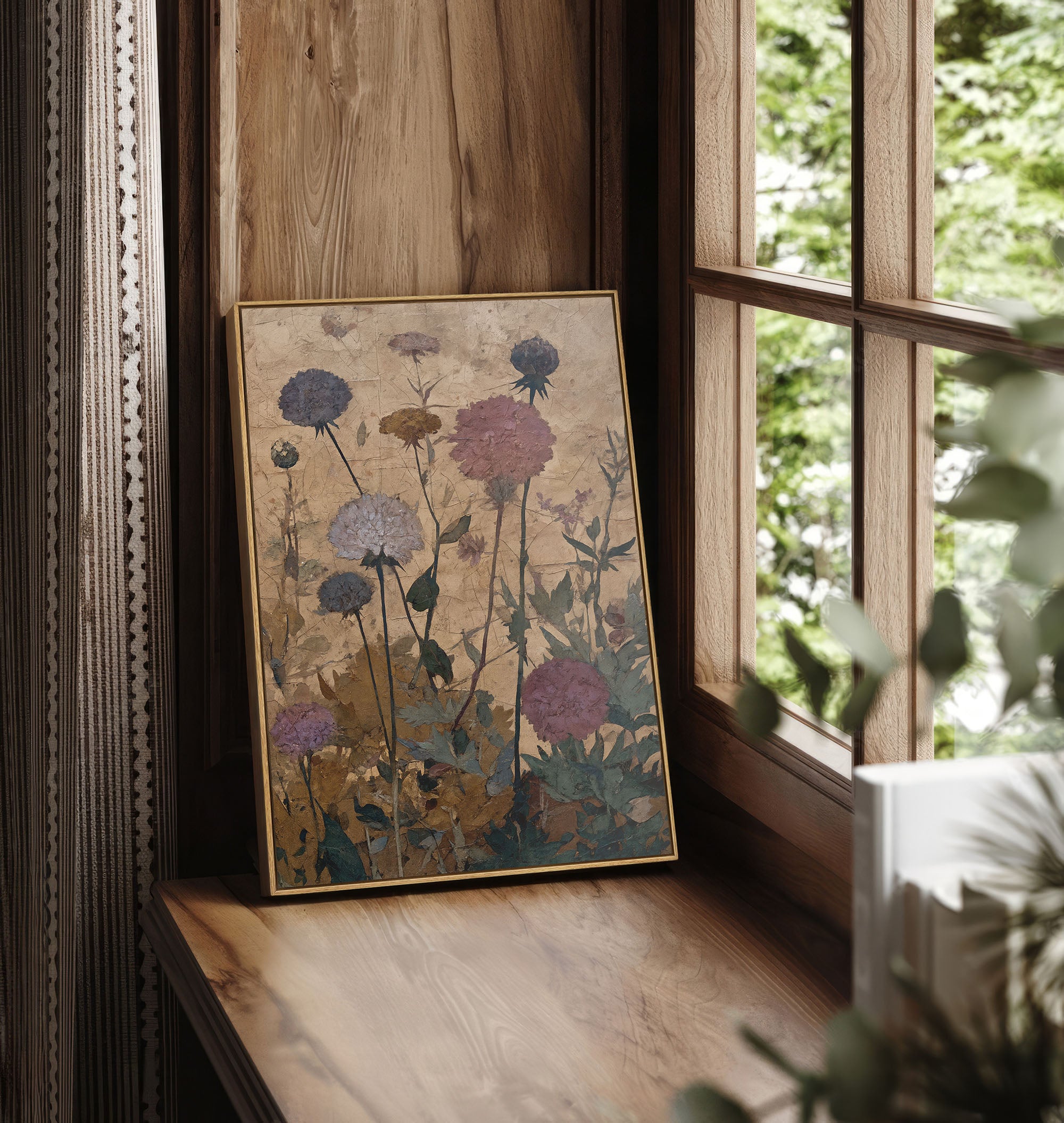 The Gilded Thistle Botanical Art Print