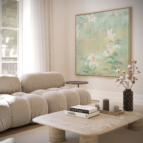 Imprimé botanique Lys serein