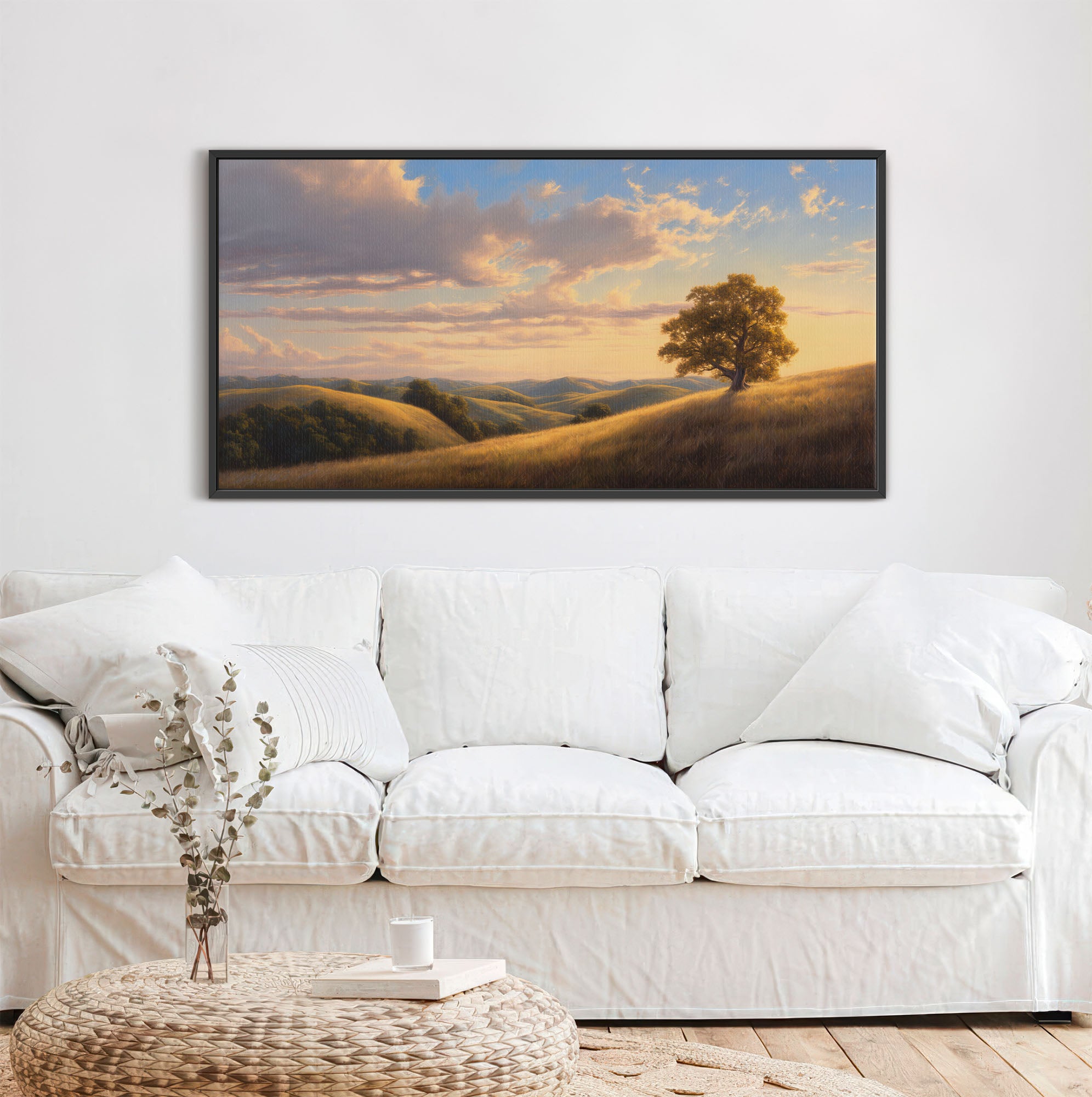 Golden Ridge Landscape Canvas Art