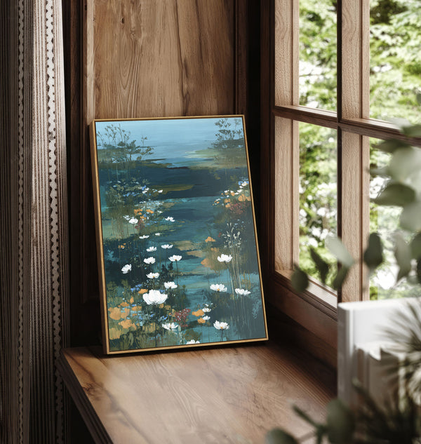 The Tranquil Water Garden Abstract Art Print