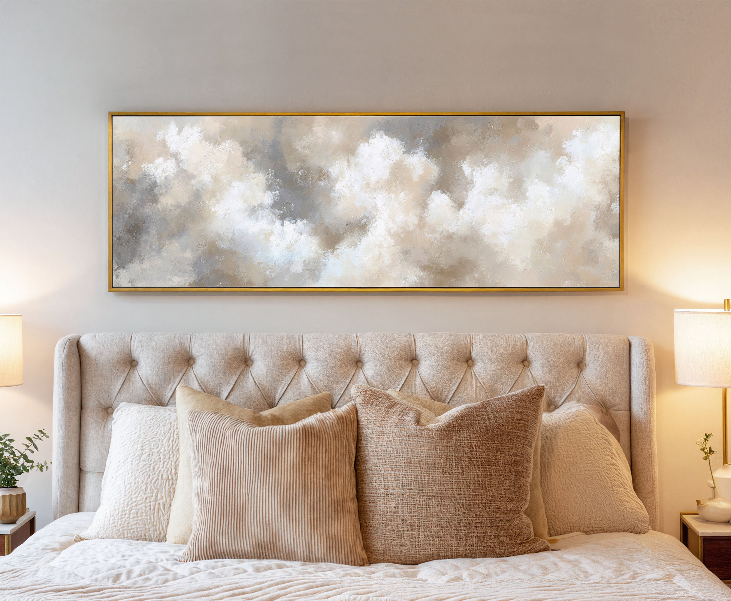 Neutral Cloud Abstract Canvas Print