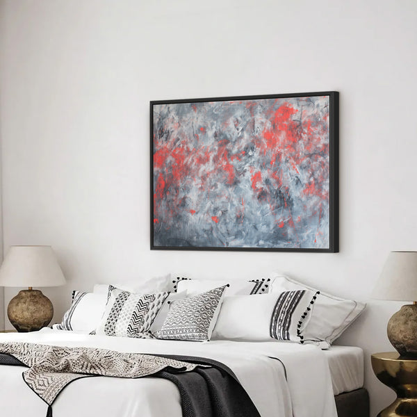 Estampe abstraite aux teintes fondues