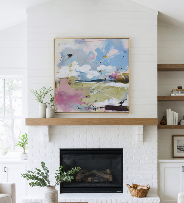 Estampe abstraite Horizon onirique