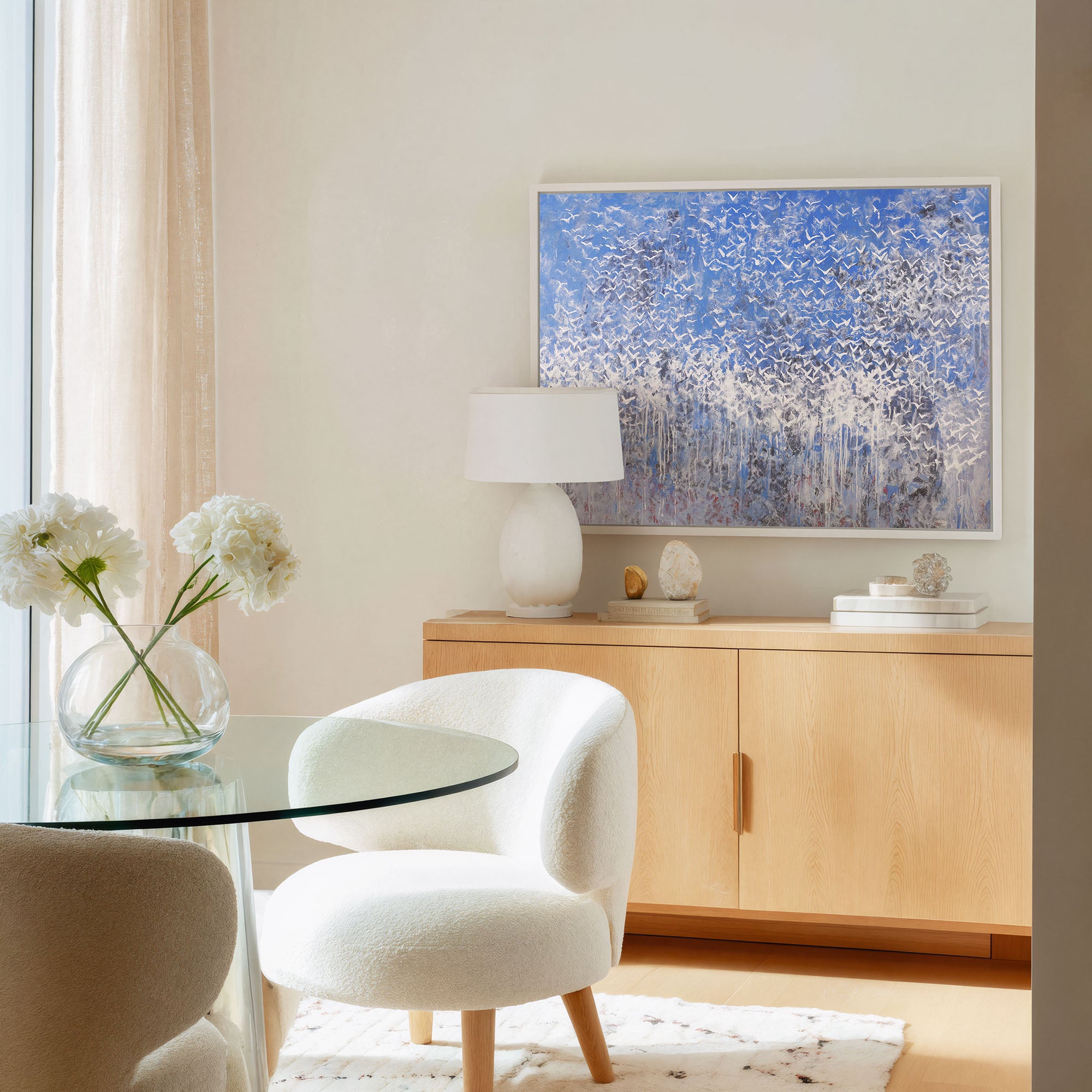 Abstract Bird Flock Giclée Print - Skyward Symphony