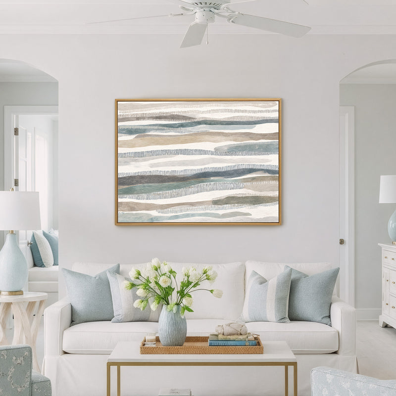 Organic Horizon Abstract Art | Earthy Coastal Giclée Print