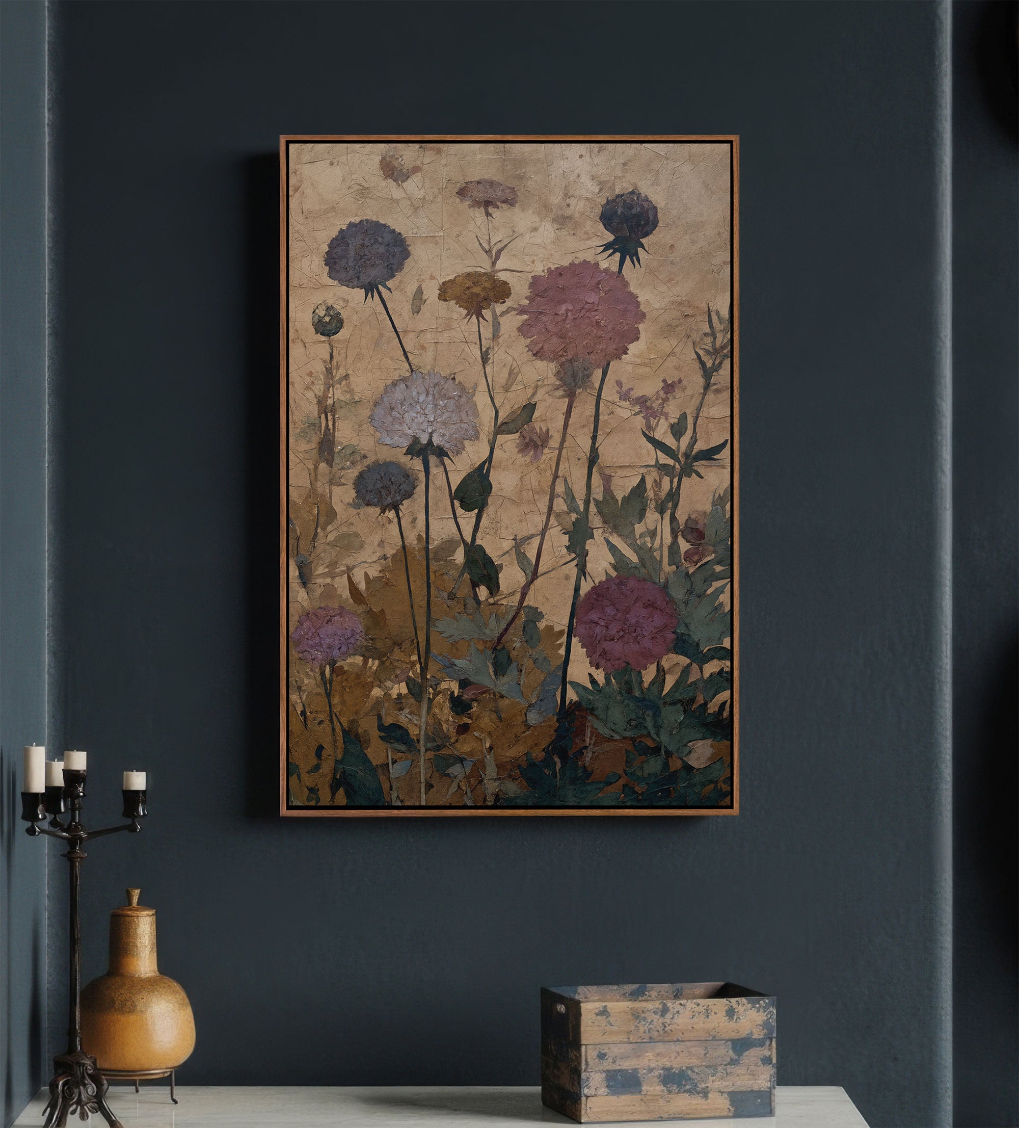 The Gilded Thistle Botanical Art Print