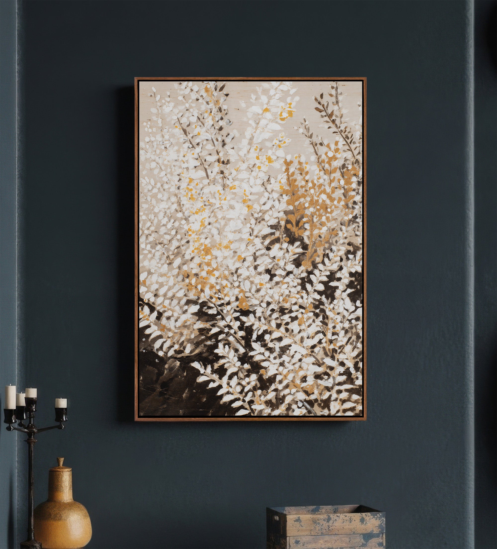 Golden Meadow Botanical Canvas Wall Art