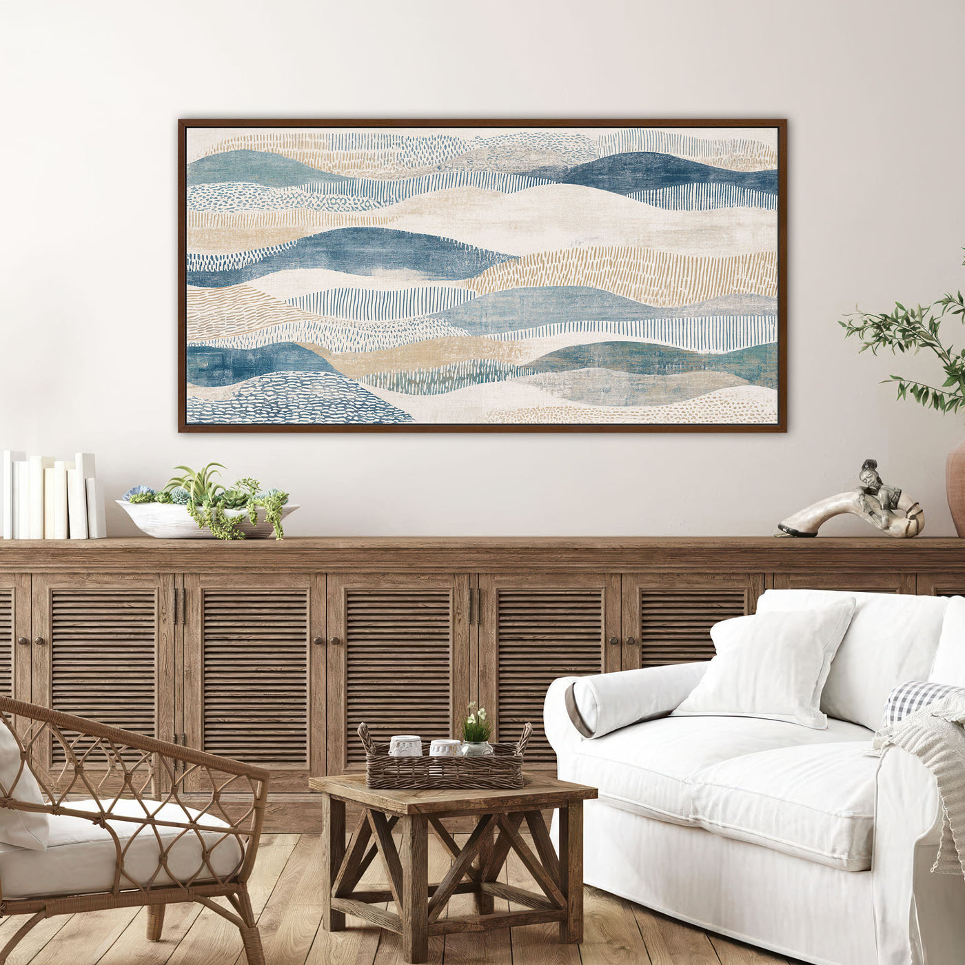 The Coastal Undulations Abstract Art Print