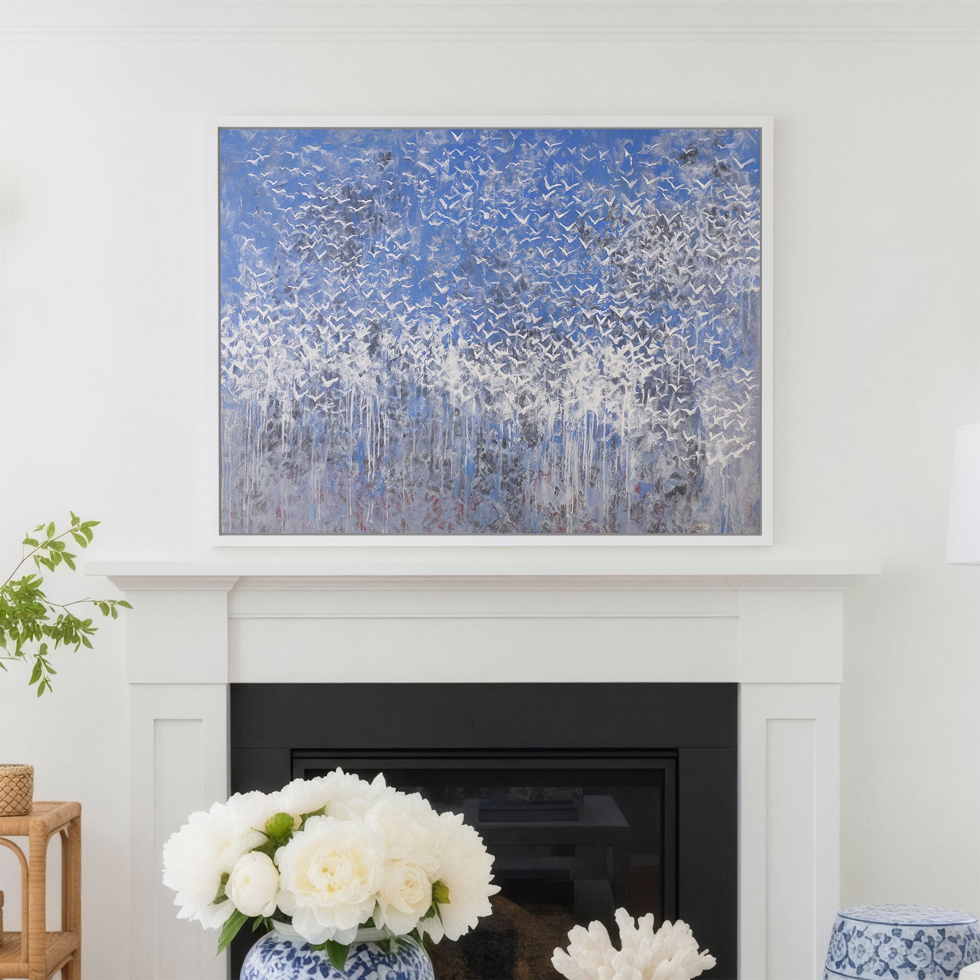 Abstract Bird Flock Giclée Print - Skyward Symphony