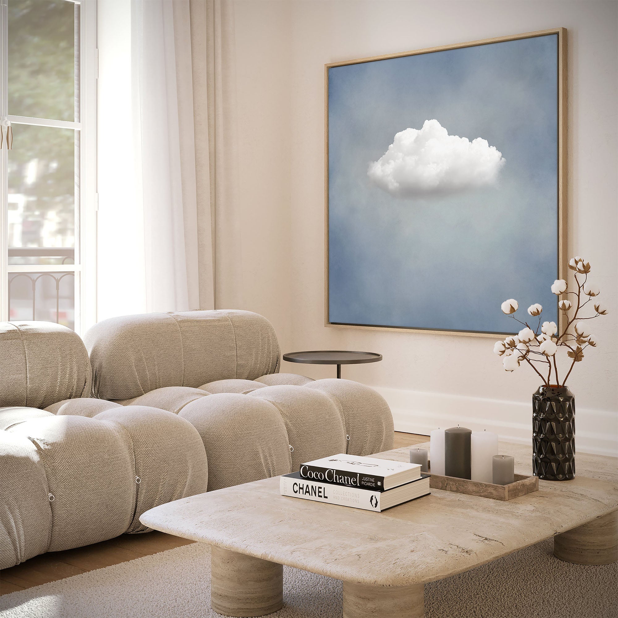 Soft Blue Cloud Canvas Wall Art