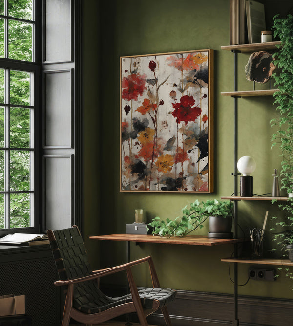 The Autumn Bloom Abstract Floral Art Print