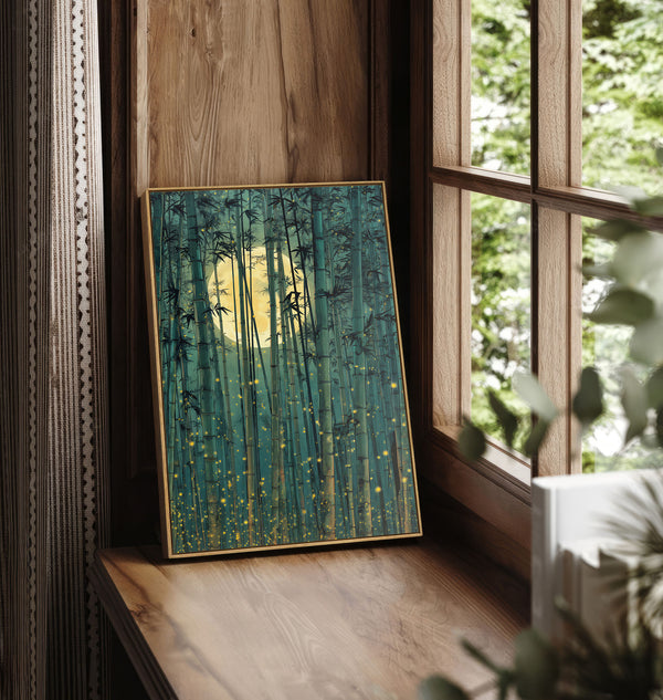 Kunstdruck „Der mondbeschienene Bambushain“