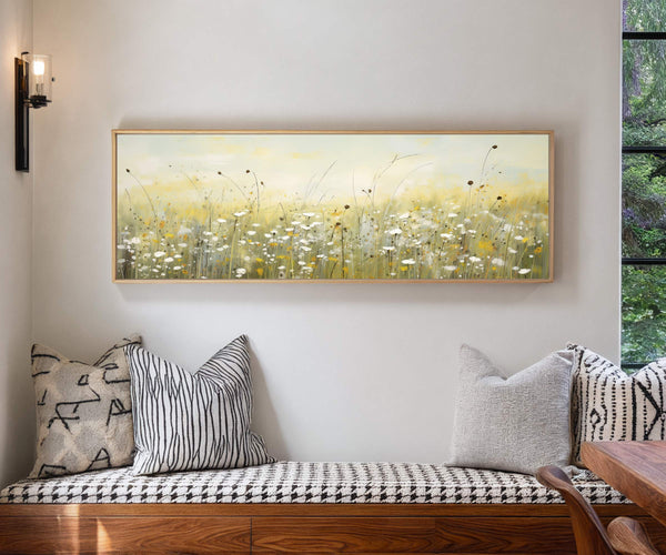 Goldene Blüten-Leinwandbild