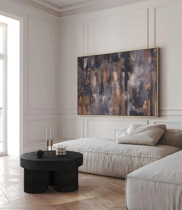 Erdige abstrakte Leinwand-Wandkunst