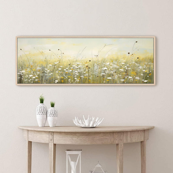 Goldene Blüten-Leinwandbild